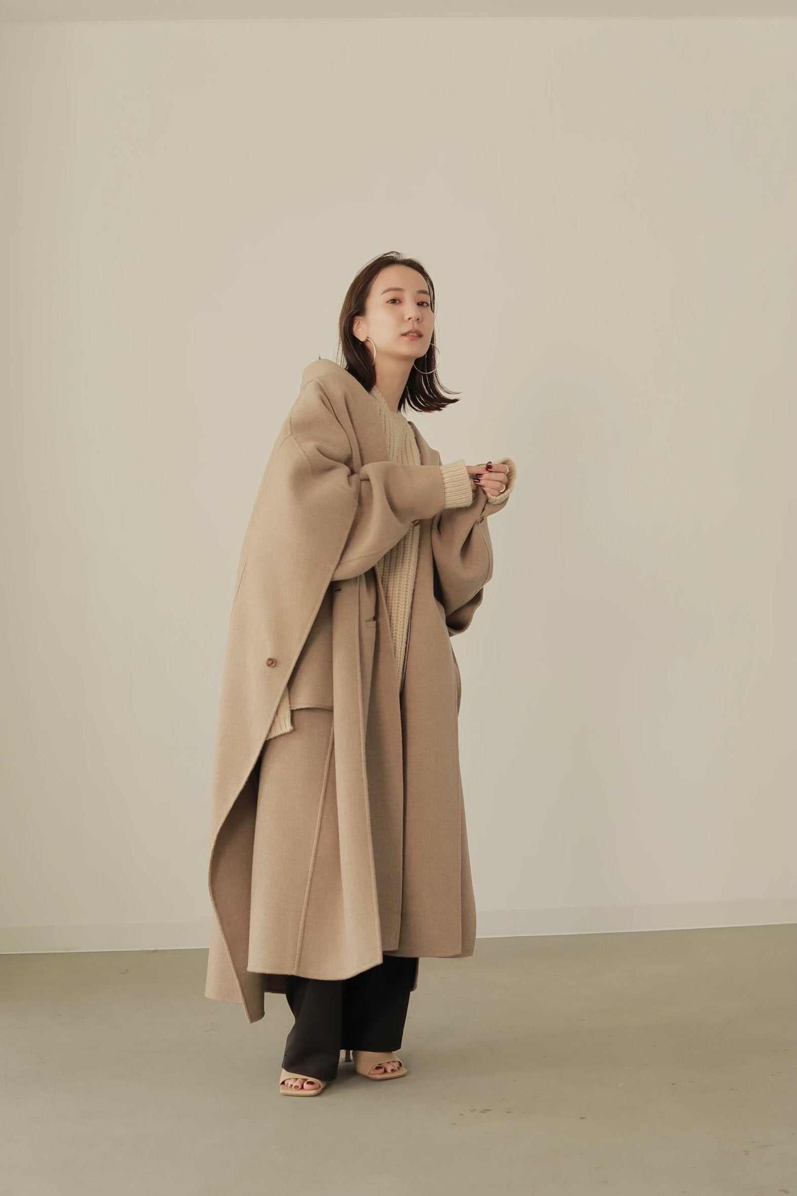 【NOKCHA original】wool over coat/beige