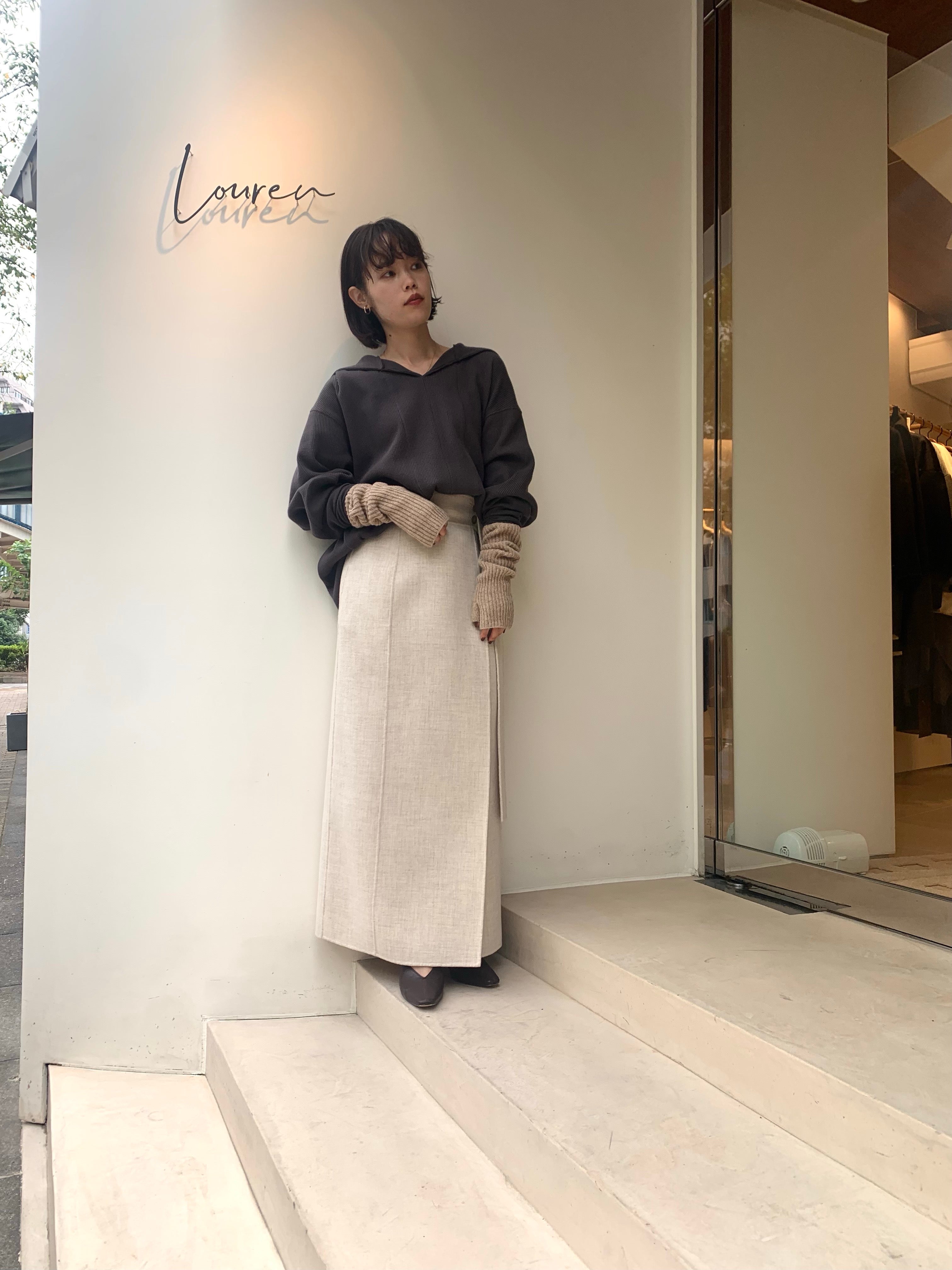 【louren】doubleface wool skirt900cm