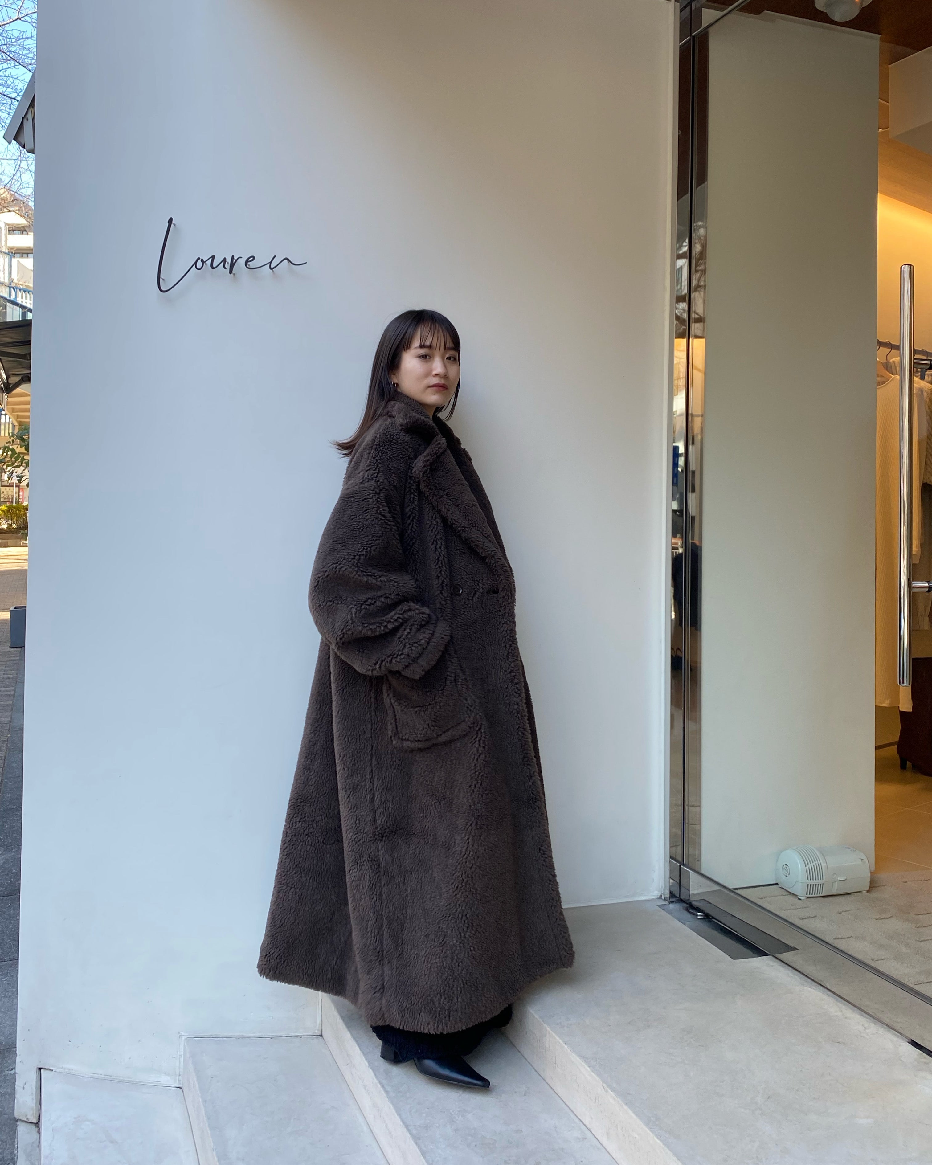 louren   volume boa coat