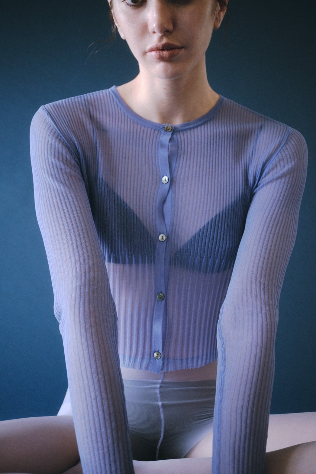 louren cut sleeve knit tops