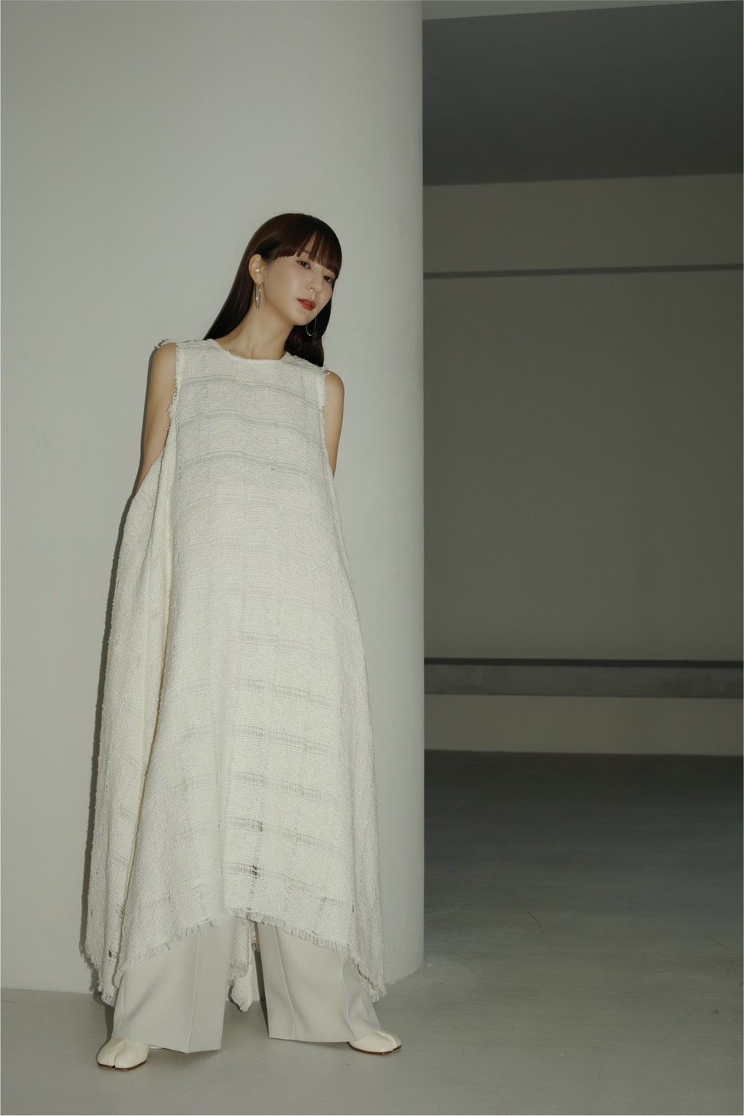 PRODUCTION BACKGROUND vol.4] SLUB YARN CHECK DRESS – louren store