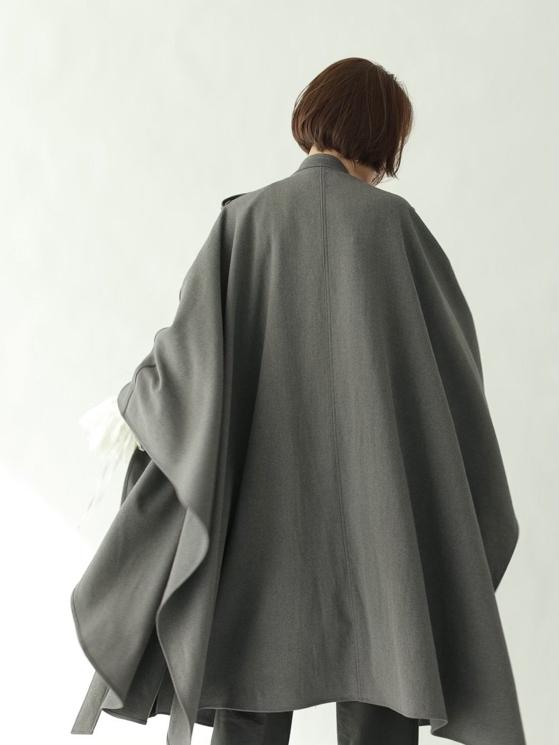 louren ケープコートstandcollar bigcape coat-