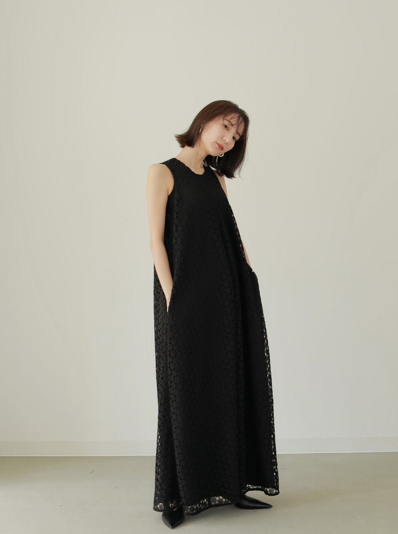 louren  geometry lace dress ワンピース