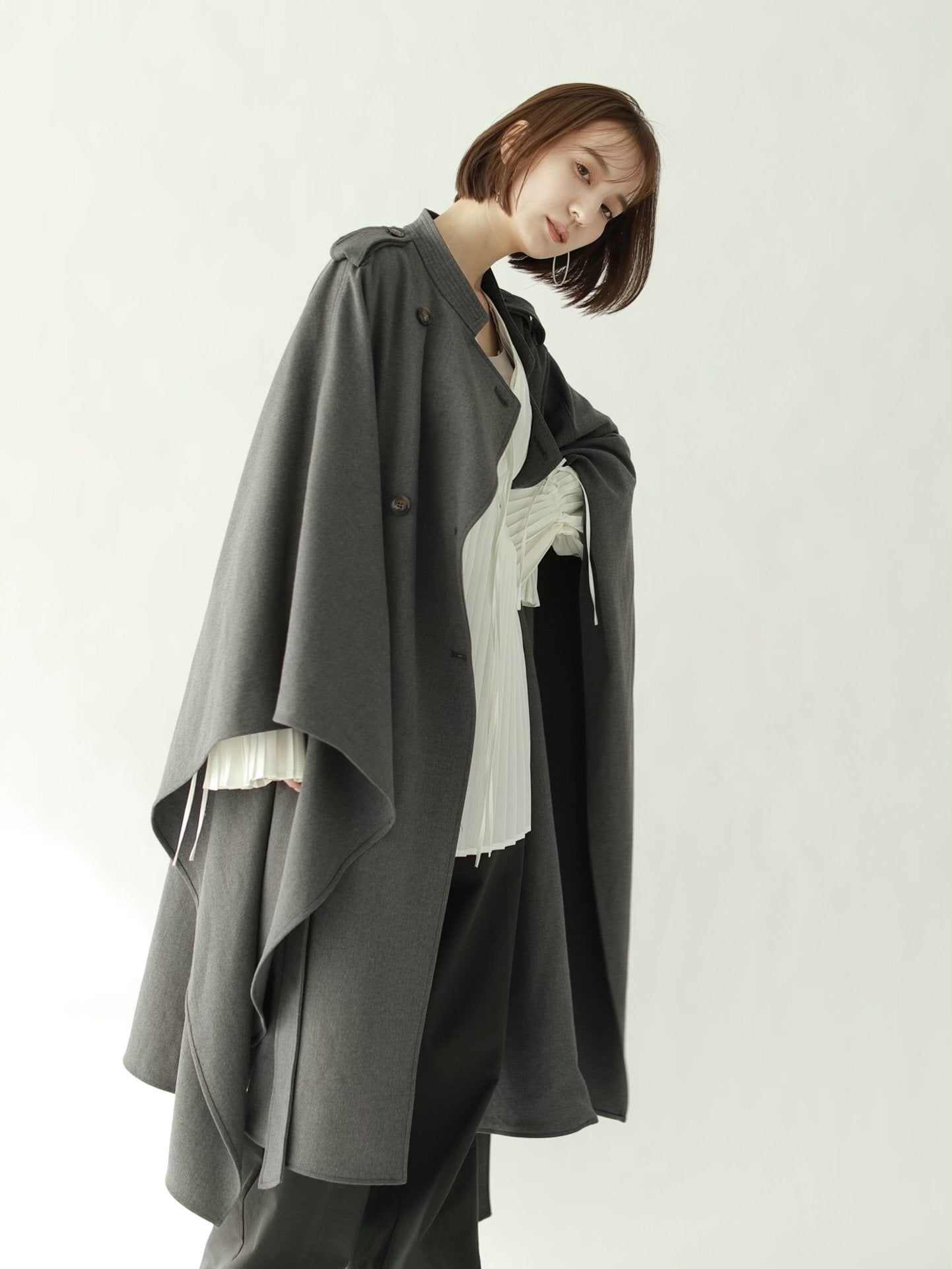 2021 SPRING COLLECTION vol.4】STANDCOLLOR BIGCAPE SPRING COAT 