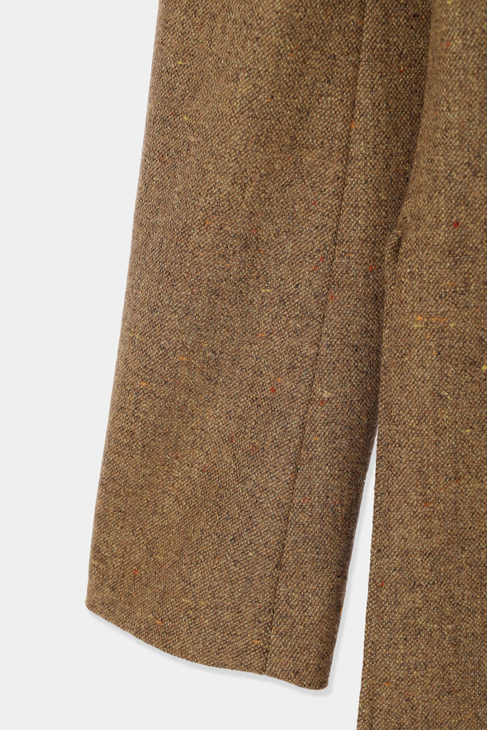 waist shape color nep tweed jacket - ロングコート