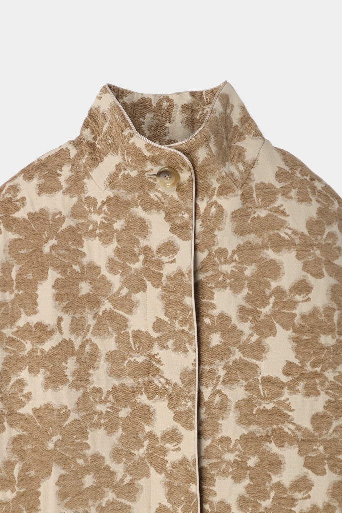 louren flower mole jacquard coat