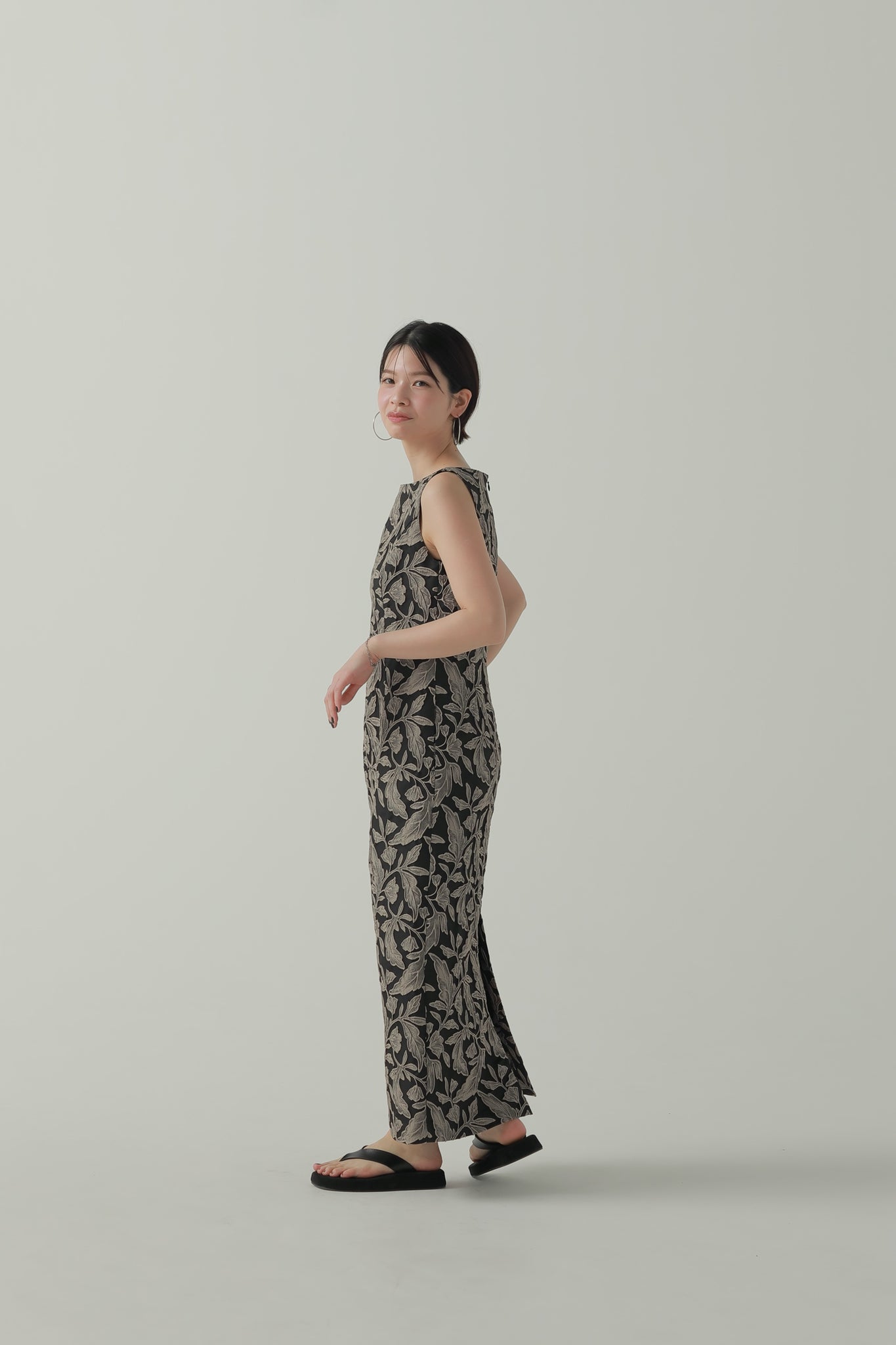 早い者勝ちlouren flower jacquard pencil dress305cmバスト