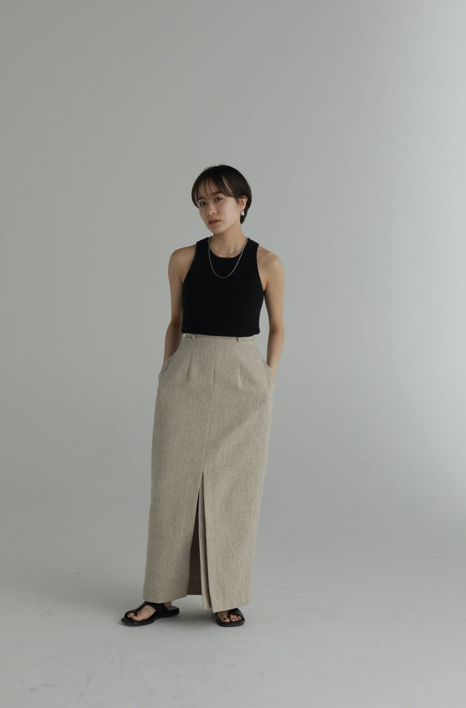 louren front slit pencil skirt （ローレン）