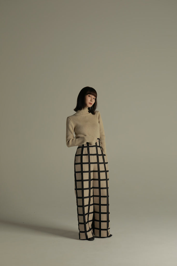 希少！Louren geometric jacquard widepants