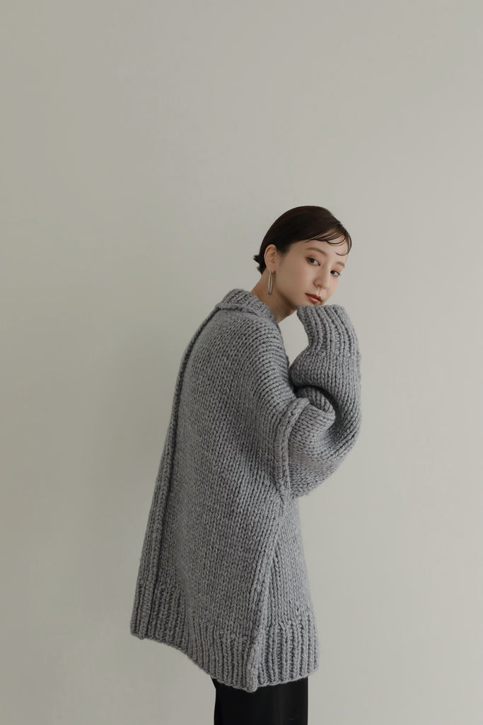 louren volume hand knit outer | www.ibnuumar.sch.id