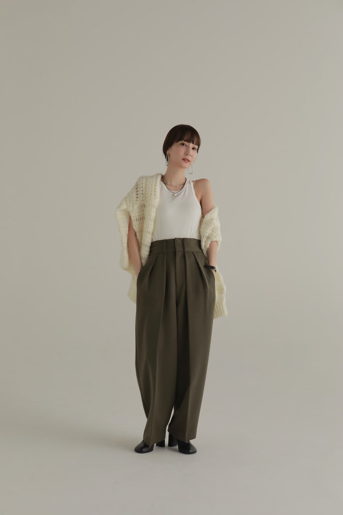 【louren】新品タグ付doubletuck cocoon pants S