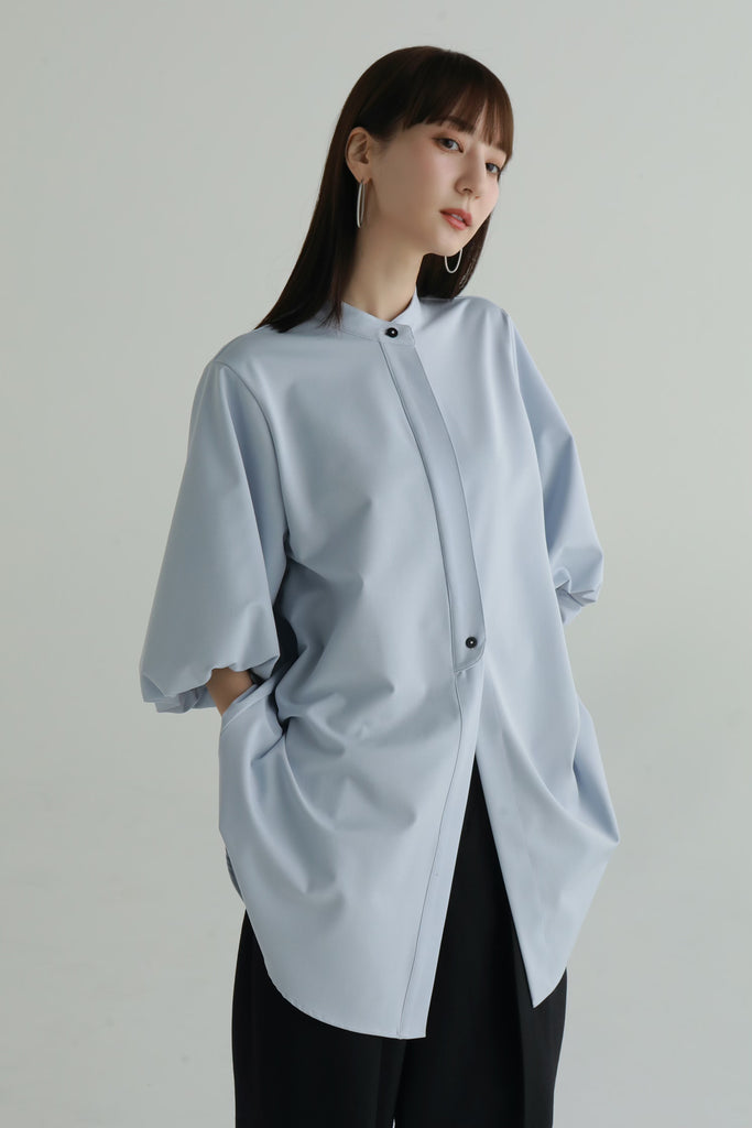 louren puffsleeve stand collar shirt-