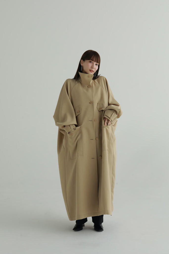 louren  stand collar over coat  ネイビー季節感春秋