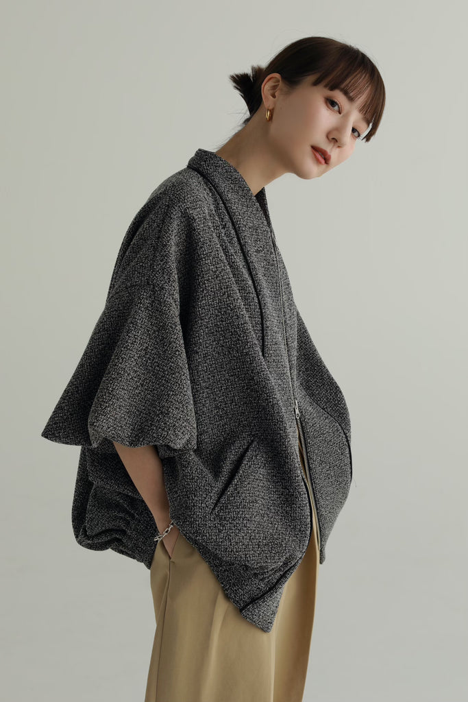 louren summer tweed puffsleeve blouson - シャツ/ブラウス(長袖/七分)