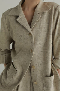 slub tweed jacket – louren store