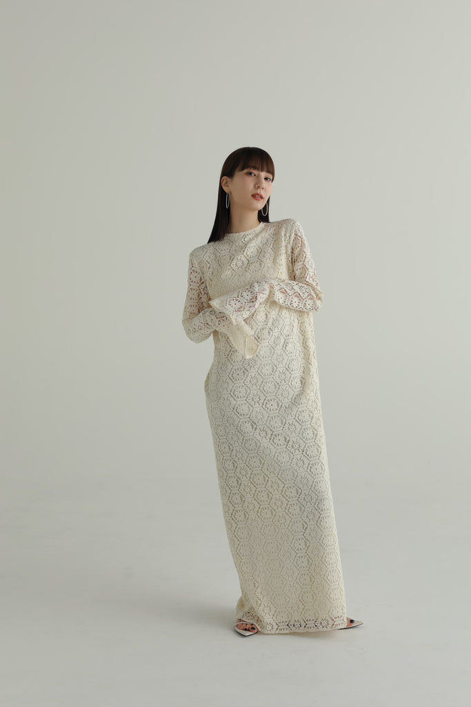 geometric lace dress – louren store