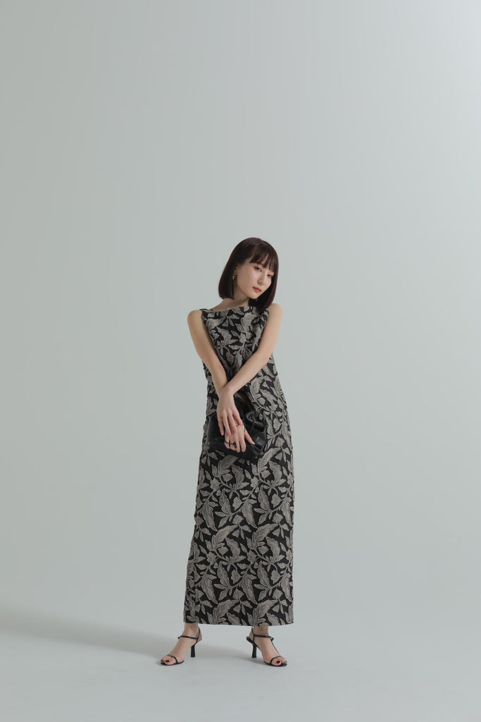 ンシルドレ louren flower jacquard pencil dress UhSDV-m67425941227