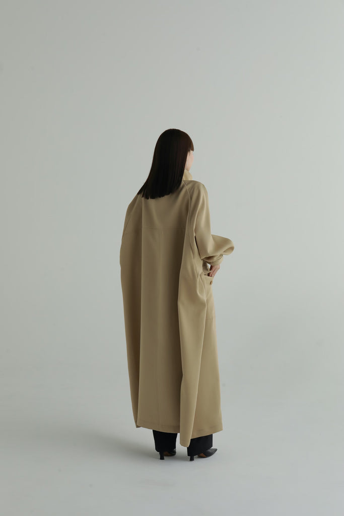 オフィシャル通販 本日限定 louren stand collar over coat ネイビー