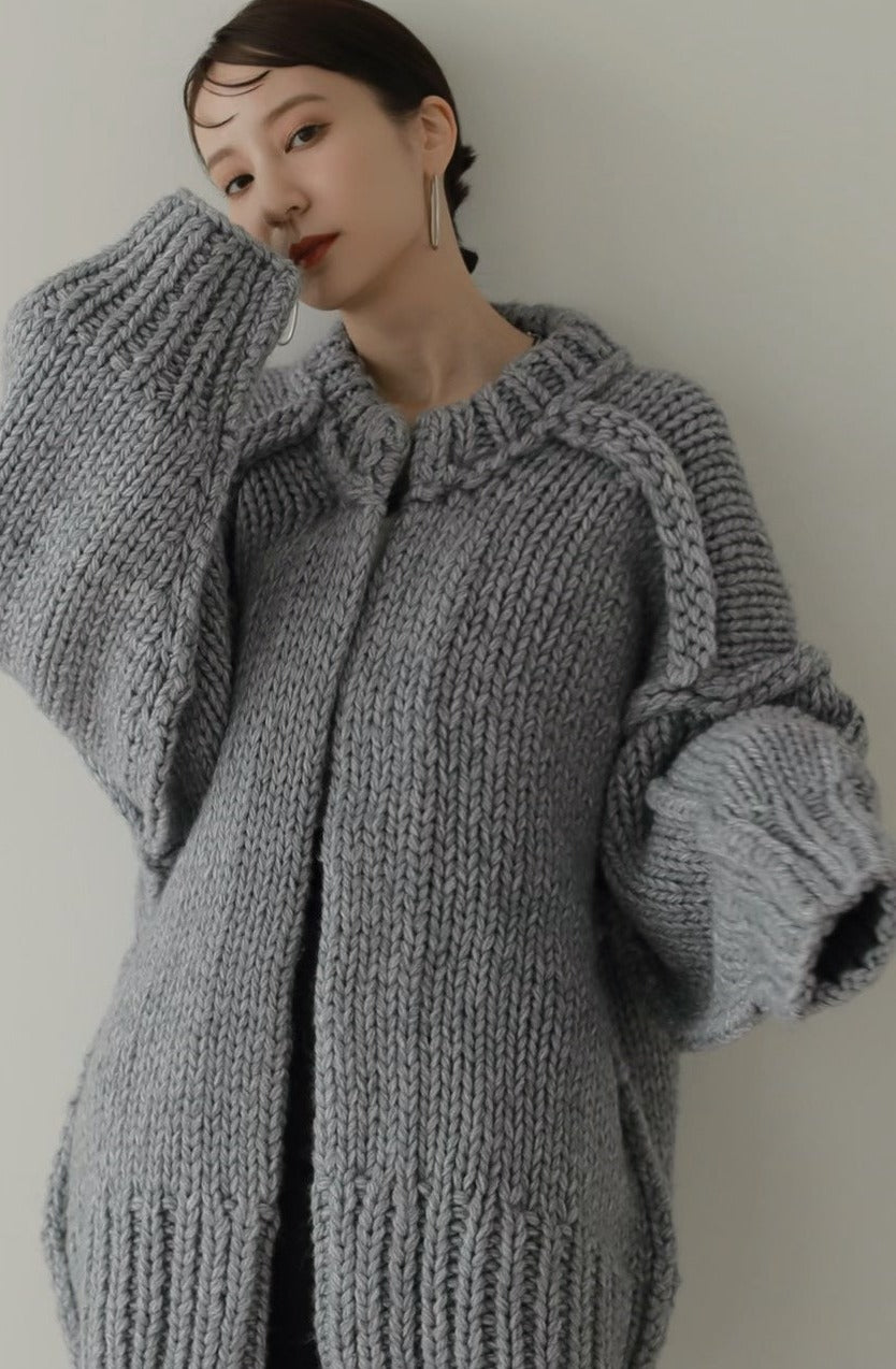 louren volume hand knit outer | www.ibnuumar.sch.id