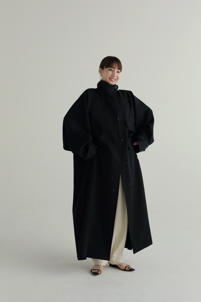 louren  stand collar over coat  ネイビー季節感春秋