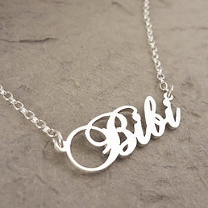 best sterling silver name necklace