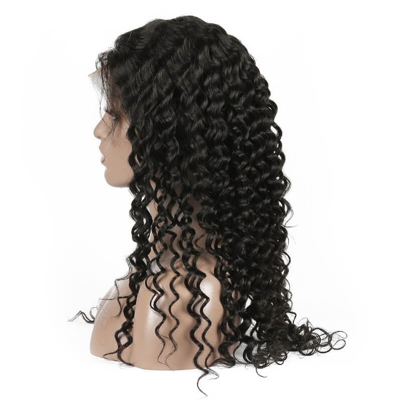 cheap deep wave lace front wig