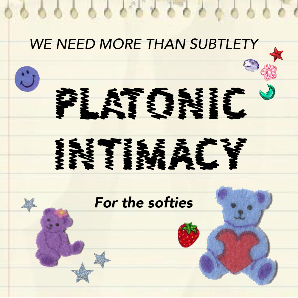 platonic intimacy text with bear stickers