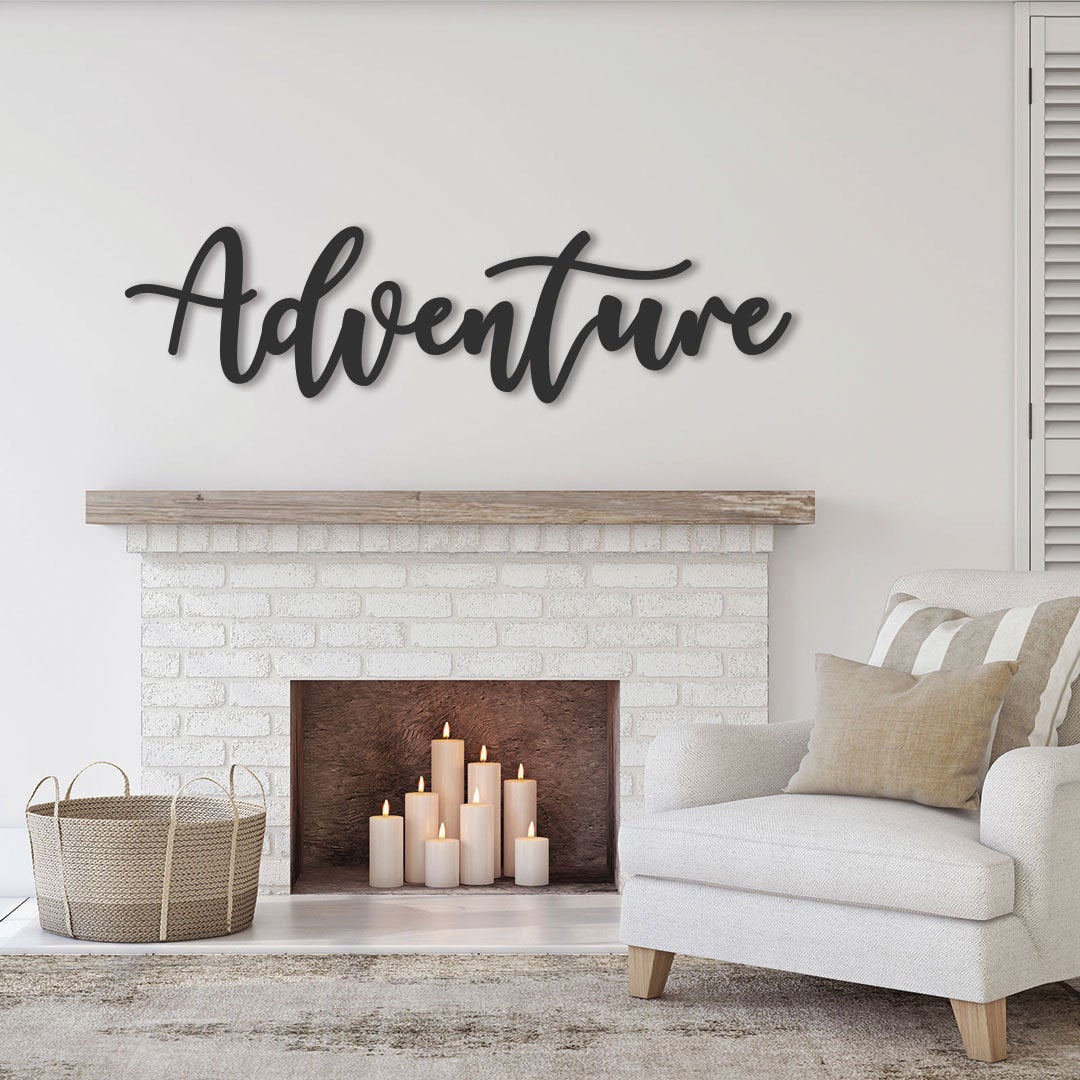 metal word wall art