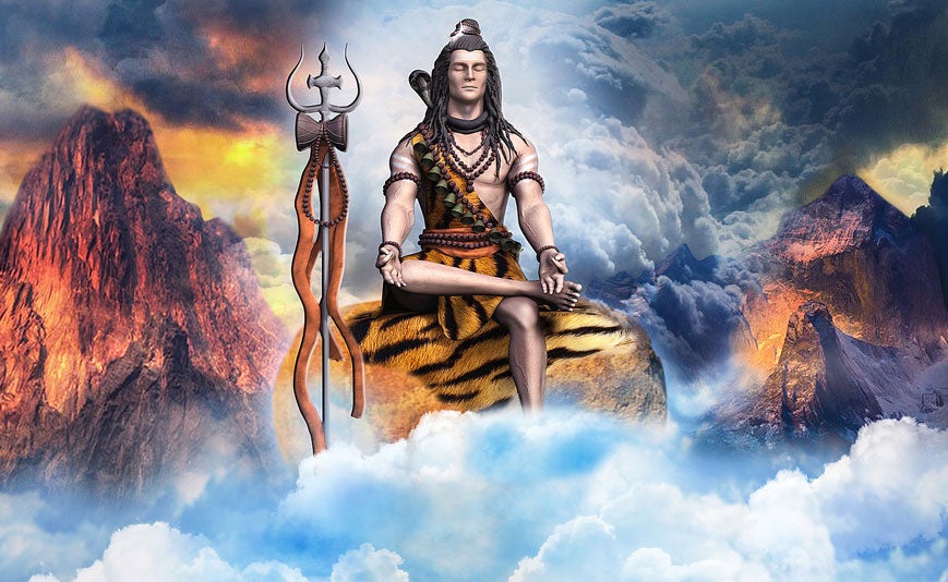 Le Seigneur Shiva en profonde méditation