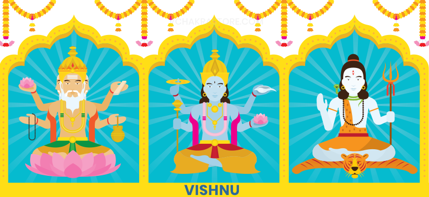 Vishnu Brahma Shakti - Dieux hindous