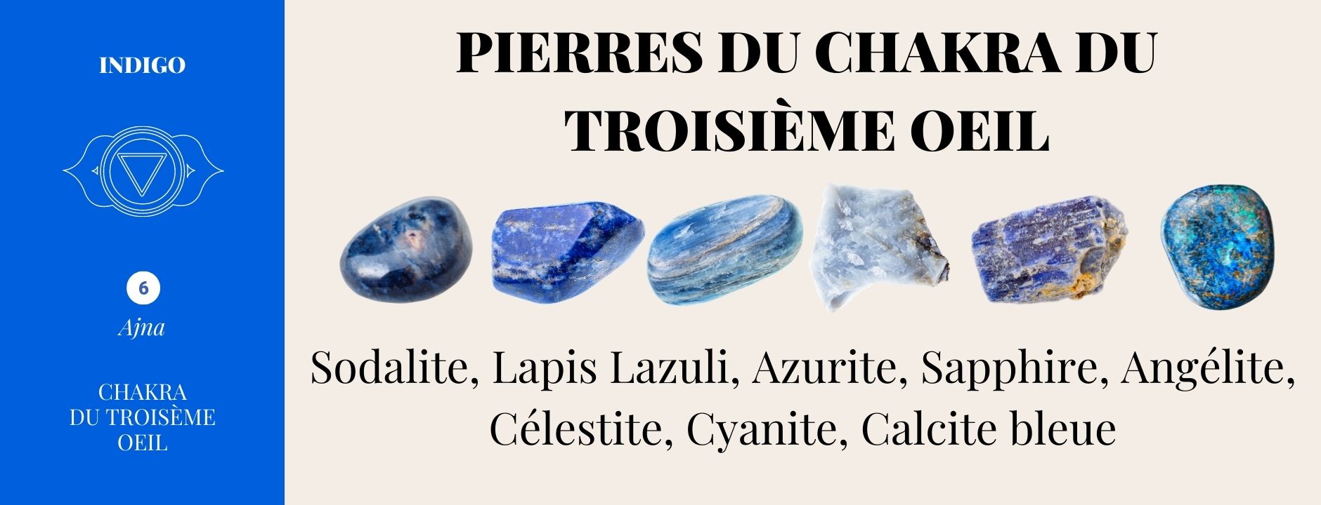 pierres du chakra du troisième oeil