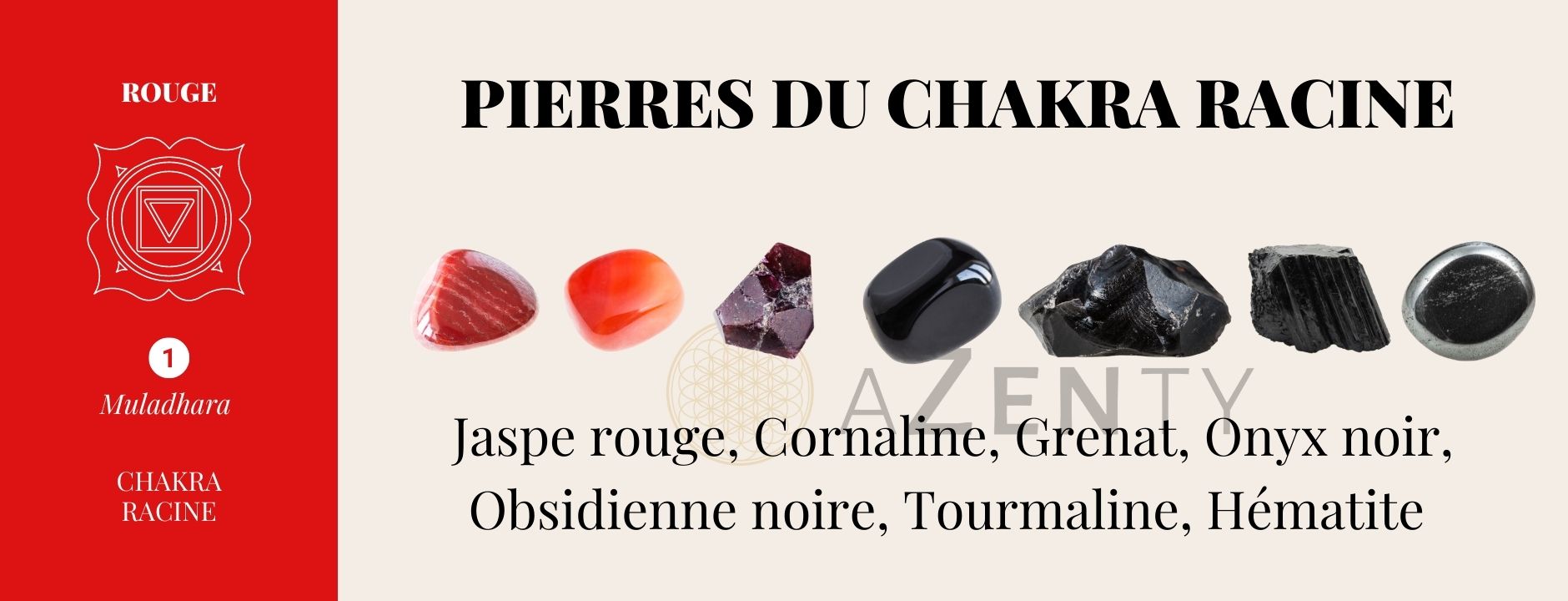 pierres du chakra racine