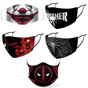 Joker, Punisher, Deadpool, Spiderman, Deadpool Logo (Pack of 5) – Yard of  Deals