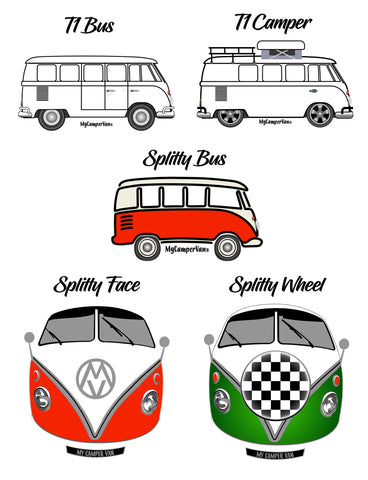 MyCamperVan type 1 split-screen camper design options