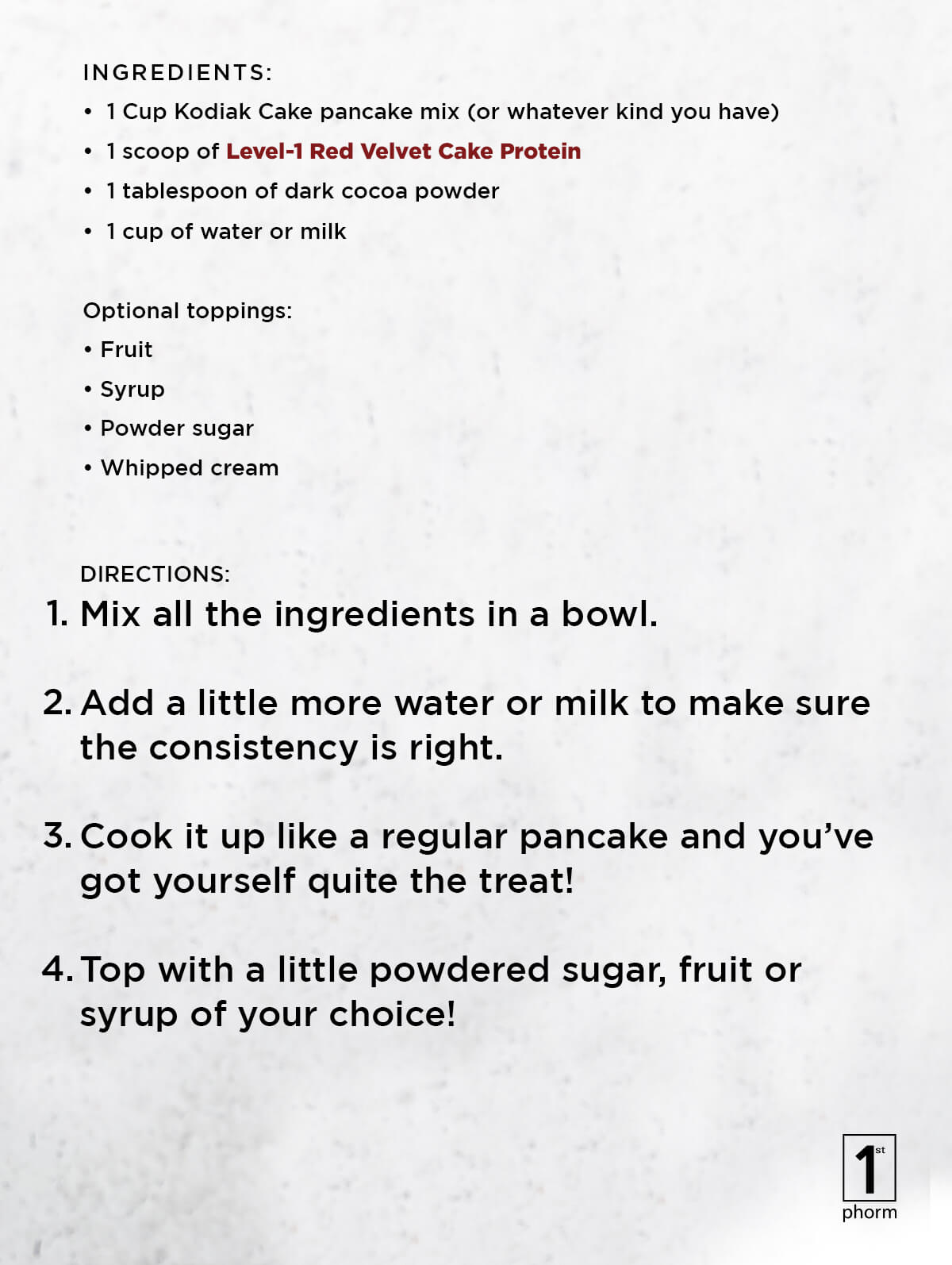 Red Velvet Level-1 Protein Pancakes Recipe