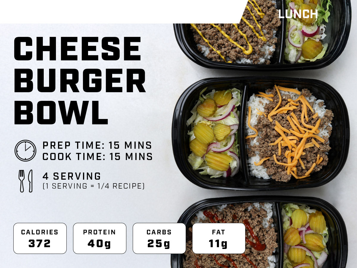 Cheese Burger Bowl Meal Prep Recipe