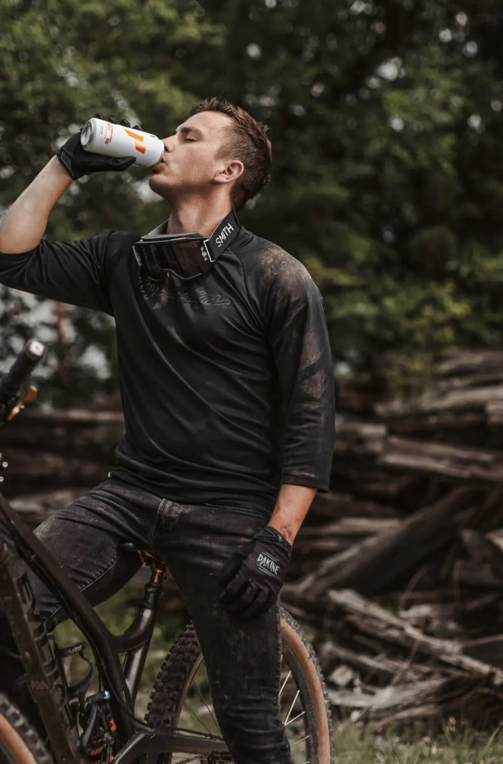 Energy Drink while dirt biking (Male)
