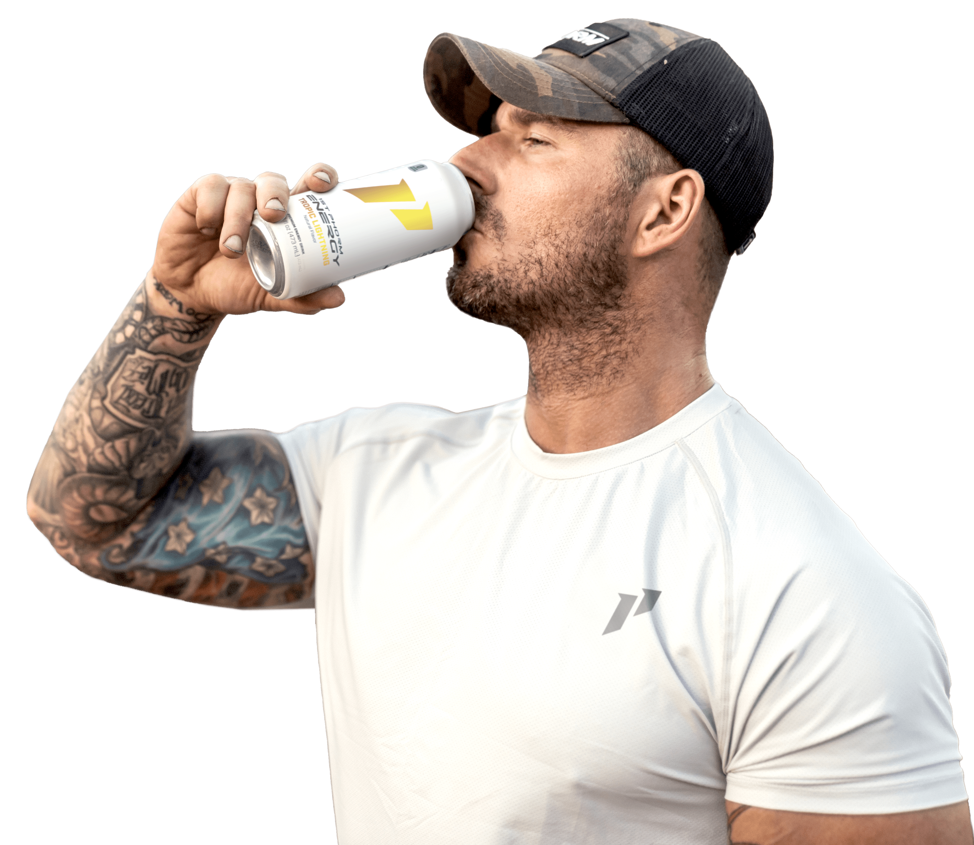 Man Drinking Energy Drink