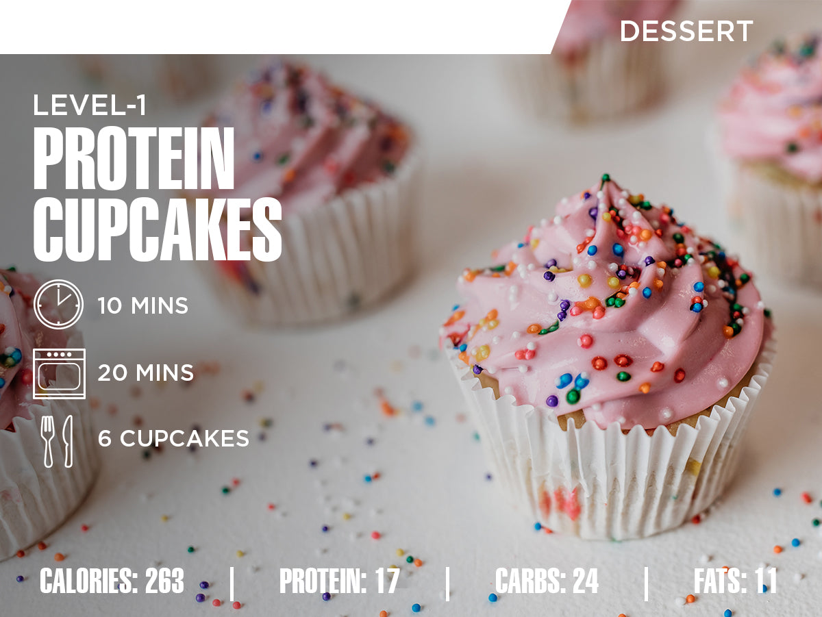 Level-1 Protein Cupcakes