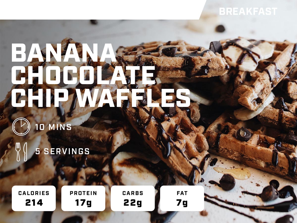 Banana Chocolate Chip Waffles
