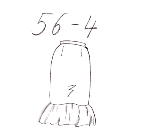 56-4 Flounce skirt technical drawing