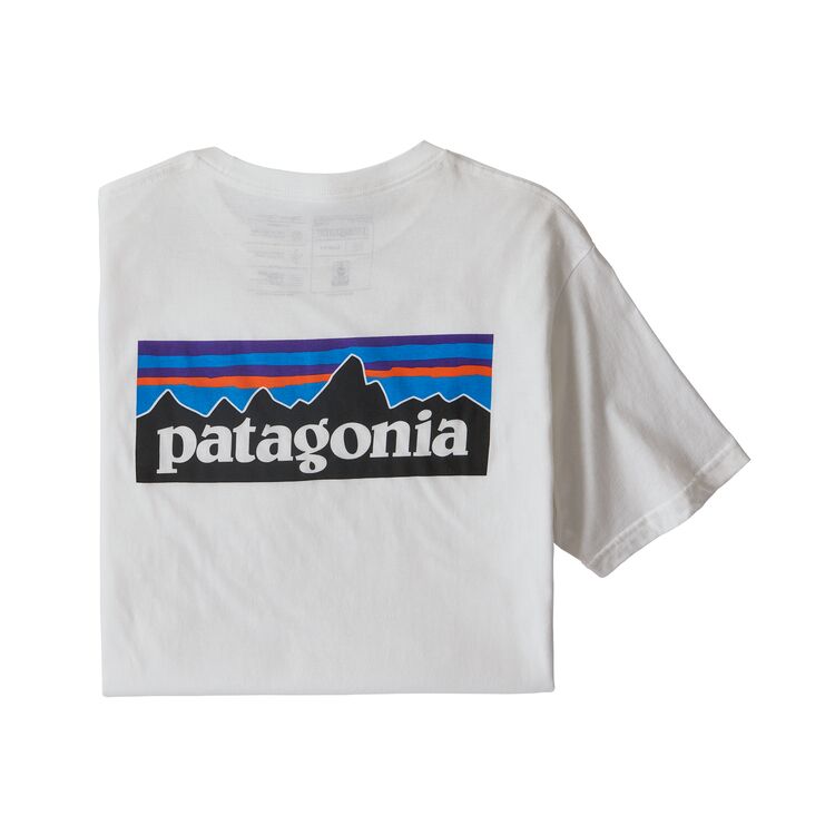 Patagonia unisex t-shirt p-6 logo organic cotton blanc white s