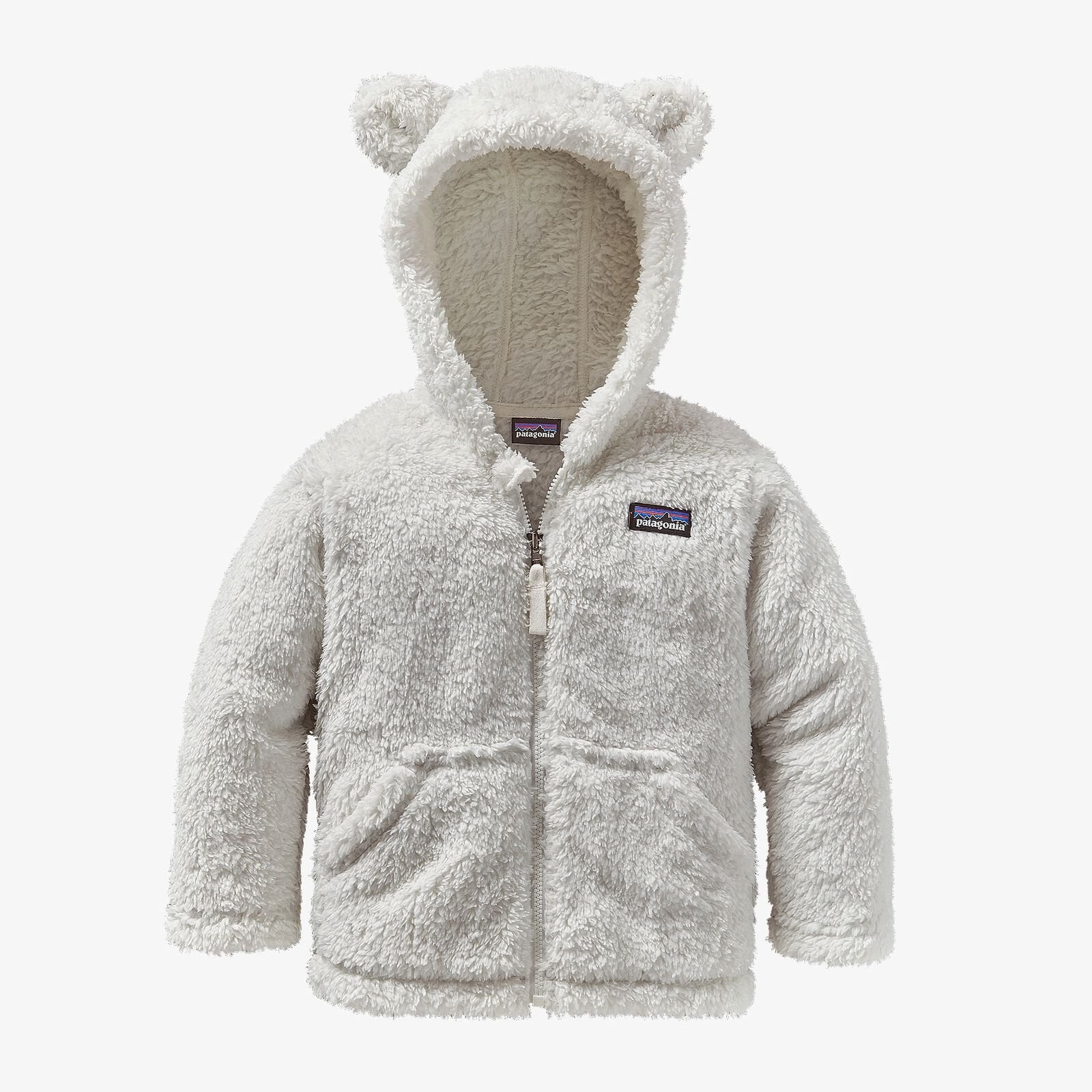 Patagonia unisex blouson-veste enfant furry friends hoody blanc birch white