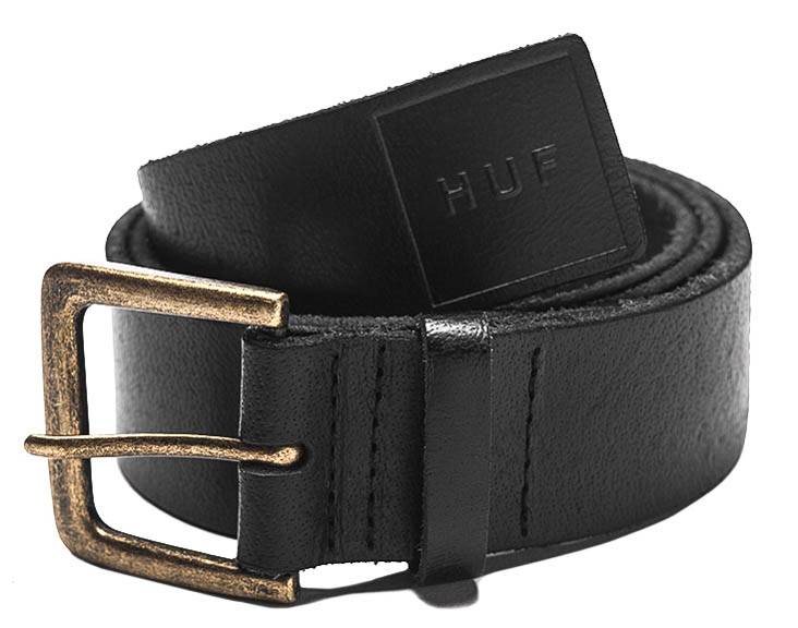 Huf unisex ceinture genuine cuir noir black s/m