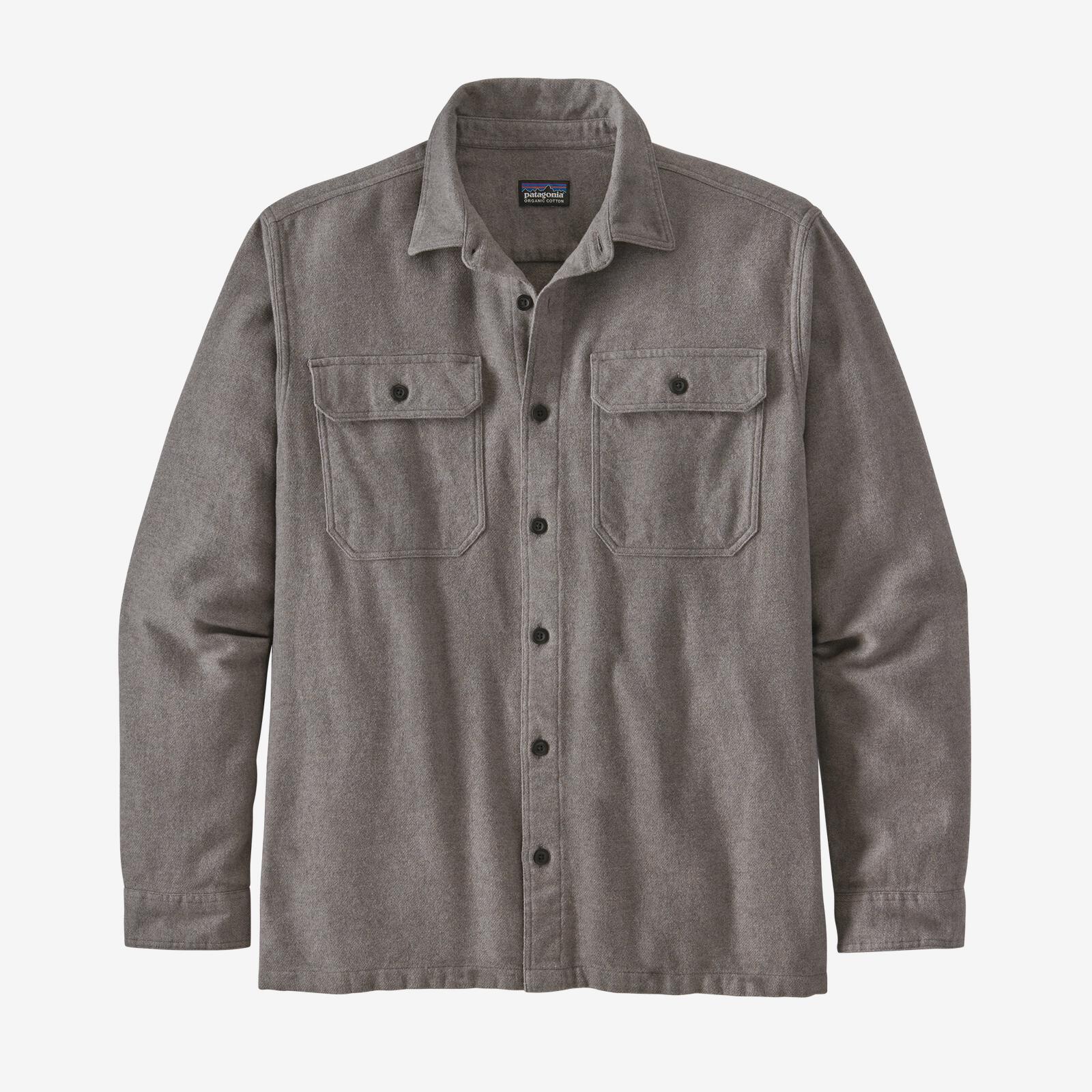 Patagonia unisex chemise fjord flannel gris reworked fjord heather s