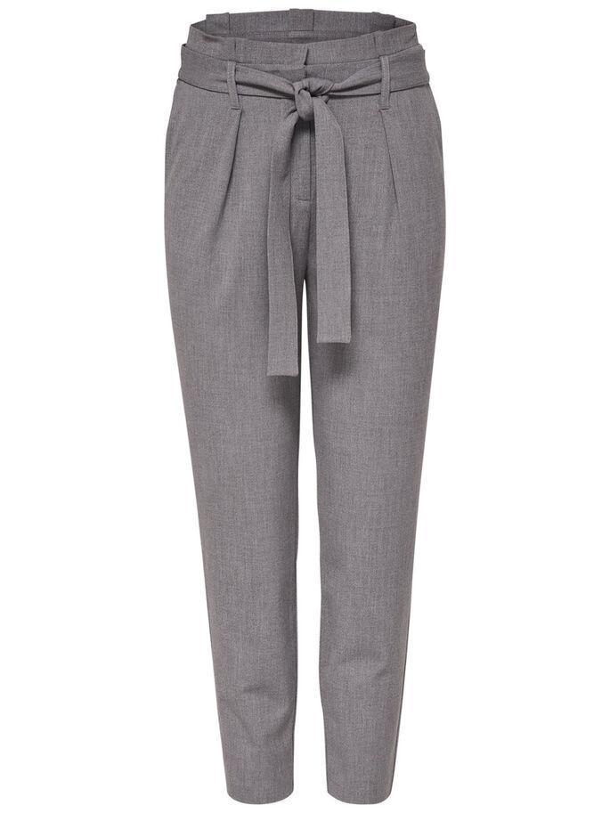 Only unisex jens-pantalon paperbag ankle light grey
