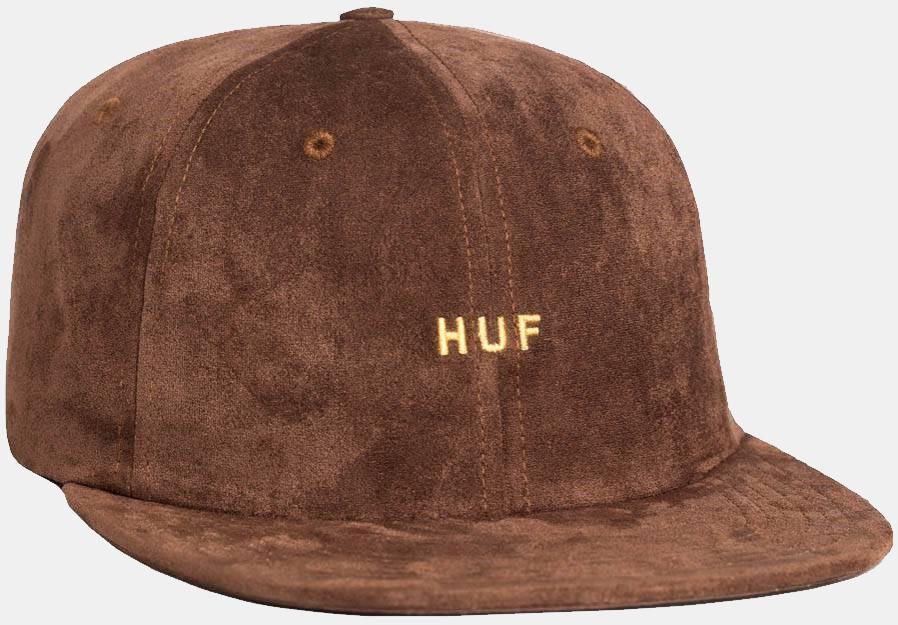 Huf unisex casquette pleine suede 6 panel caramel os