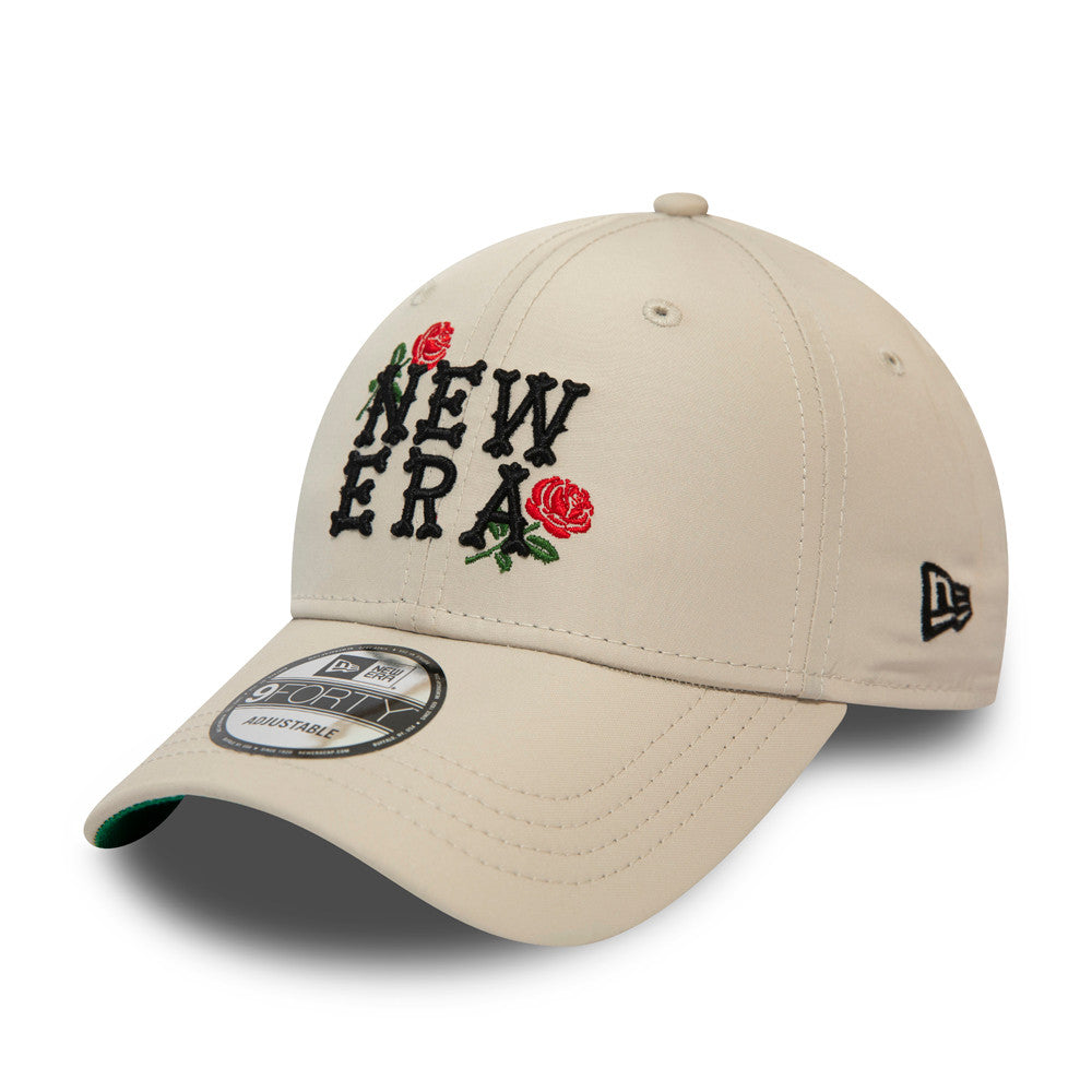 casquette pleine rose wordmark creme cream os