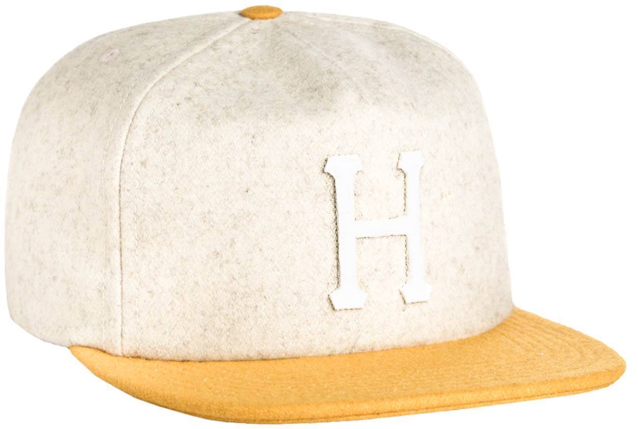 Huf unisex casquette pleine wool classic h oatmeal/mustard os