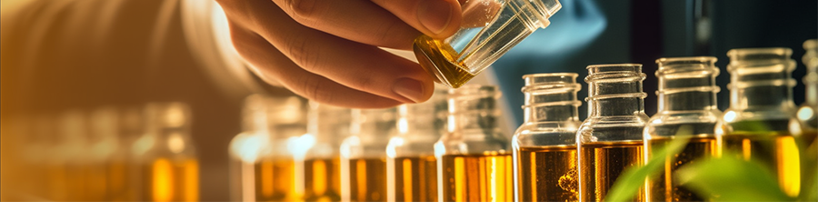 various containers of CBD oil